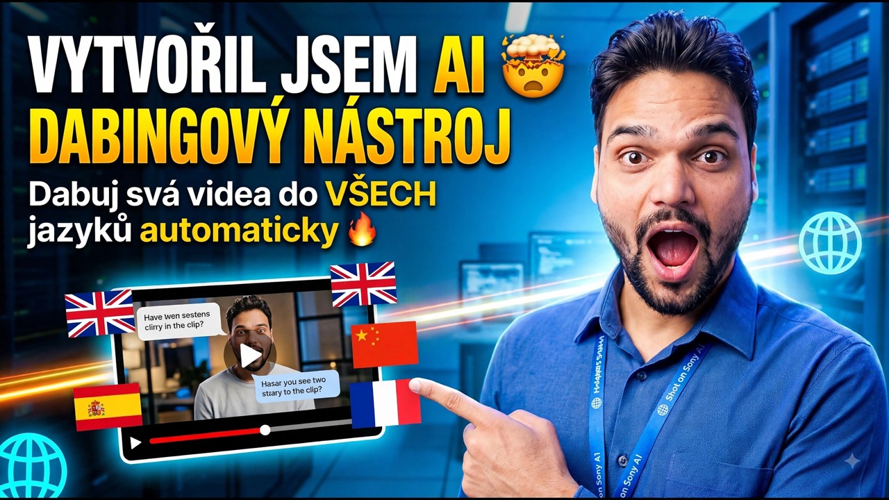 Vytvořil jsem AI nástroj na dabing 🤯 | Dabujte svá videa do VŠECH jazyků automaticky 🔥
