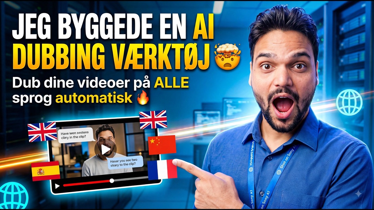 Jeg byggede et AI-dubbingværktøj 🤯 | Dub dine videoer på ALLE sprog automatisk 🔥