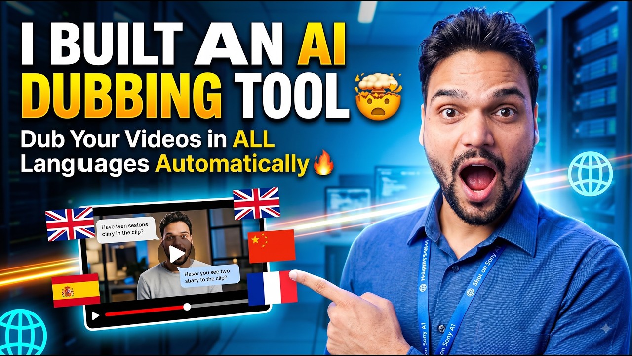 I Built an AI Dubbing Tool 🤯 | Dub Your Videos in ALL Languages Automatically 🔥