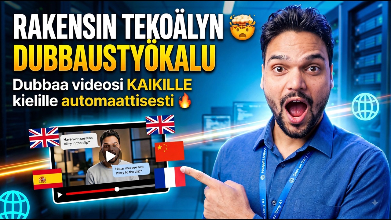 Rakensin tekoälyllä toimivan dubbaustyökalun 🤯 | Dubbaa videosi KAIKILLE kielille automaattisesti 🔥