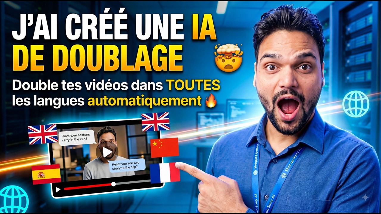 J'ai créé un outil de doublage IA 🤯 | Doublez vos vidéos dans TOUTES les langues automatiquement 🔥