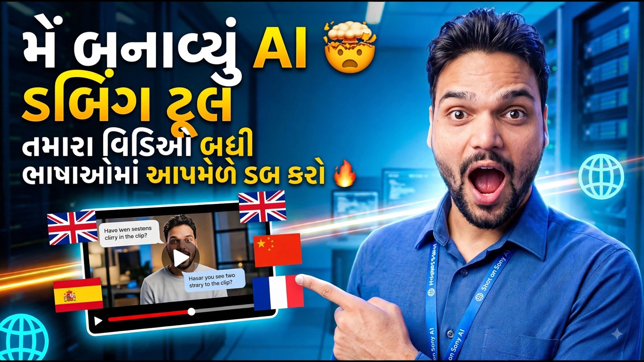 મેં એક AI ડબિંગ ટૂલ બનાવ્યું 🤯 | તમારા વિડિયોને આપોઆપ તમામ ભાષાઓમાં ડબ કરો 🔥