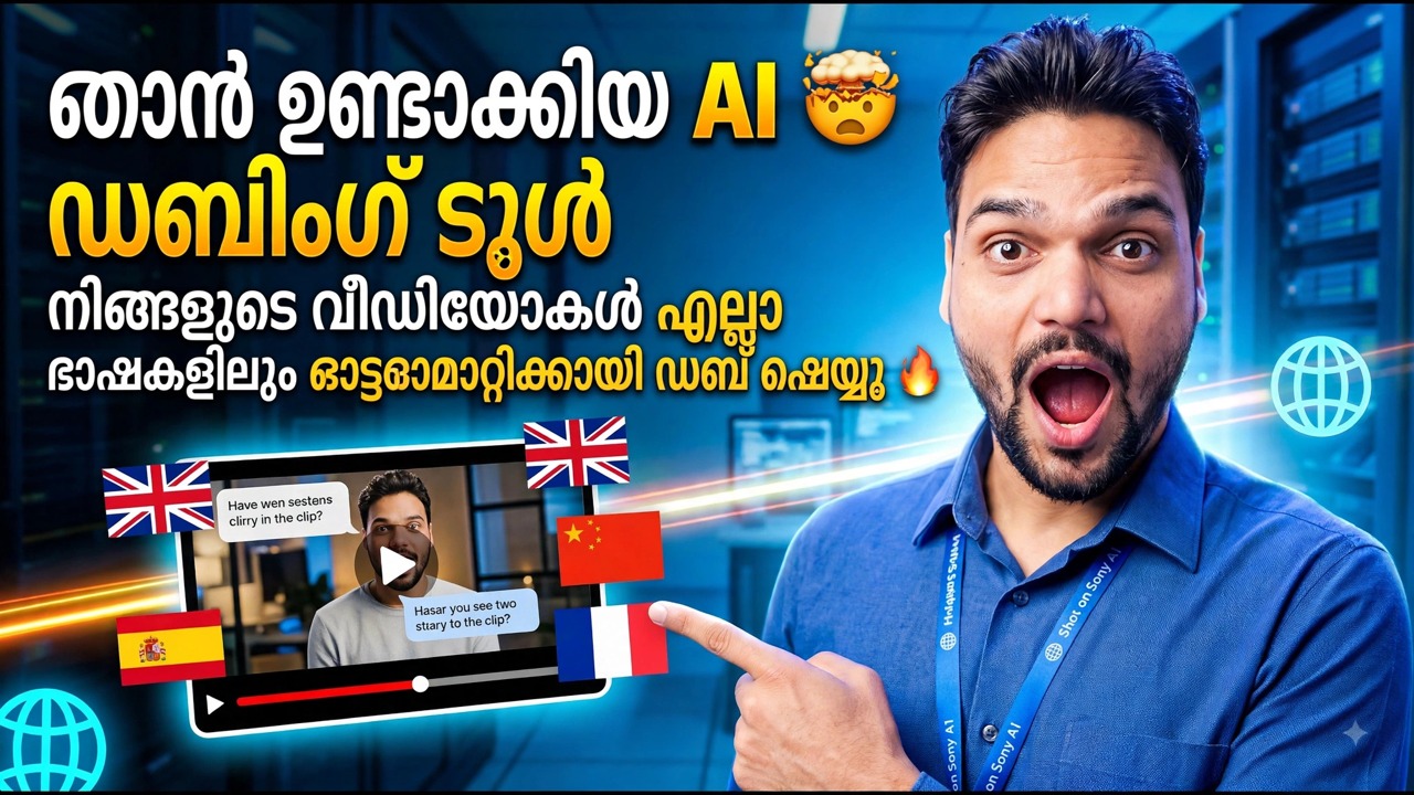 ഞാനൊരു AI ഡബ്ബിംഗ് ടൂൾ നിർമ്മിച്ചു 🤯 | നിങ്ങളുടെ വീഡിയോകൾ എല്ലാ ഭാഷകളിലേക്കും ഓട്ടോമാറ്റിക്കായി ഡബ്ബ് ചെയ്യൂ 🔥
