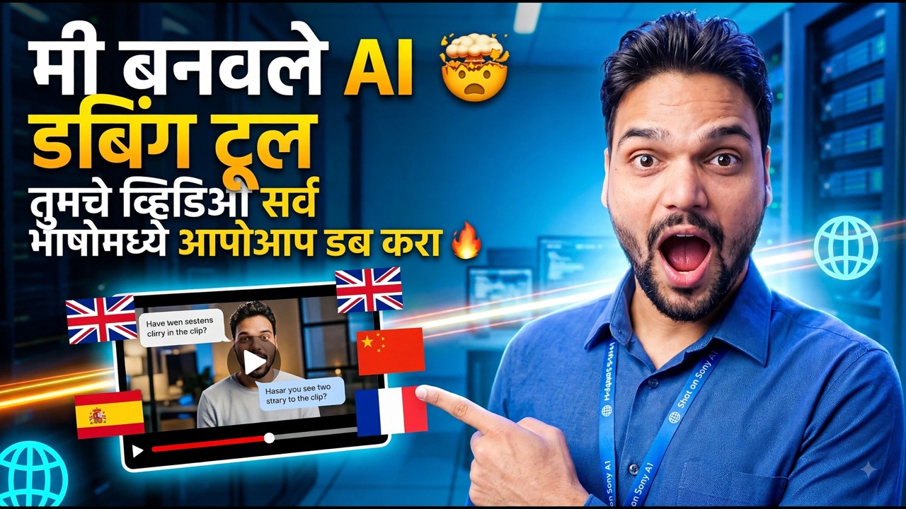 मी एक AI डबिंग टूल तयार केले आहे 🤯 | तुमच्या व्हिडिओंना आपोआप सर्व भाषांमध्ये डब करा 🔥