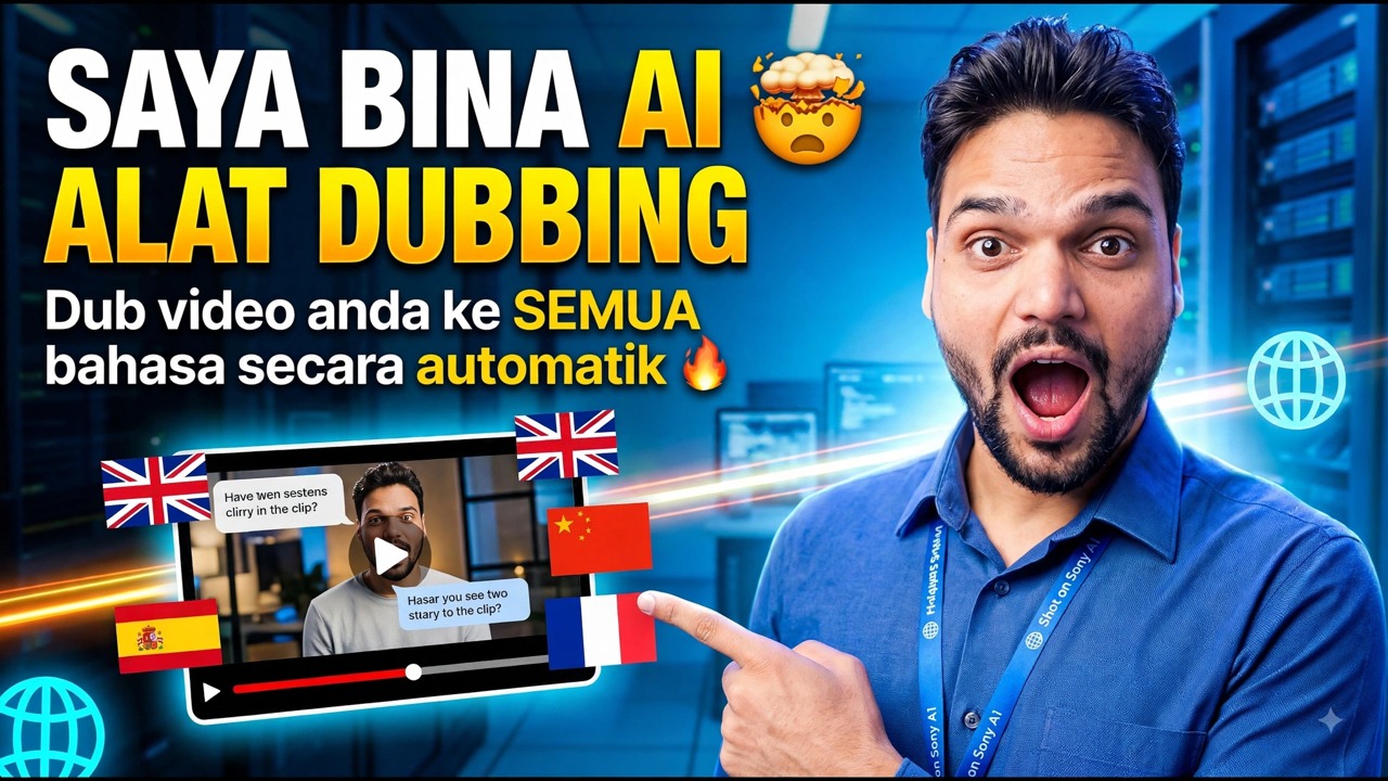 Saya Bina Alat Alih Suara AI 🤯 | Alih Suara Video Anda ke SEMUA Bahasa Secara Automatik 🔥