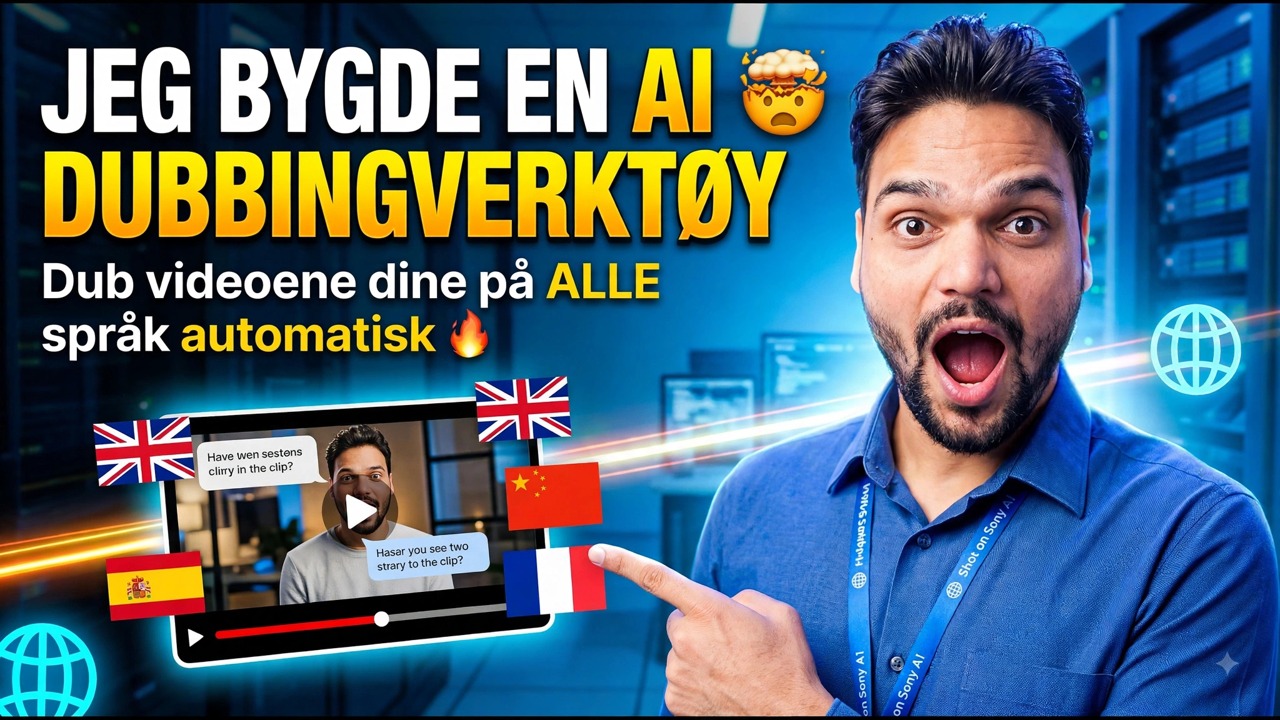 Jeg lagde et AI-dubbingverktøy 🤯 | Dub videoene dine på ALLE språk automatisk 🔥