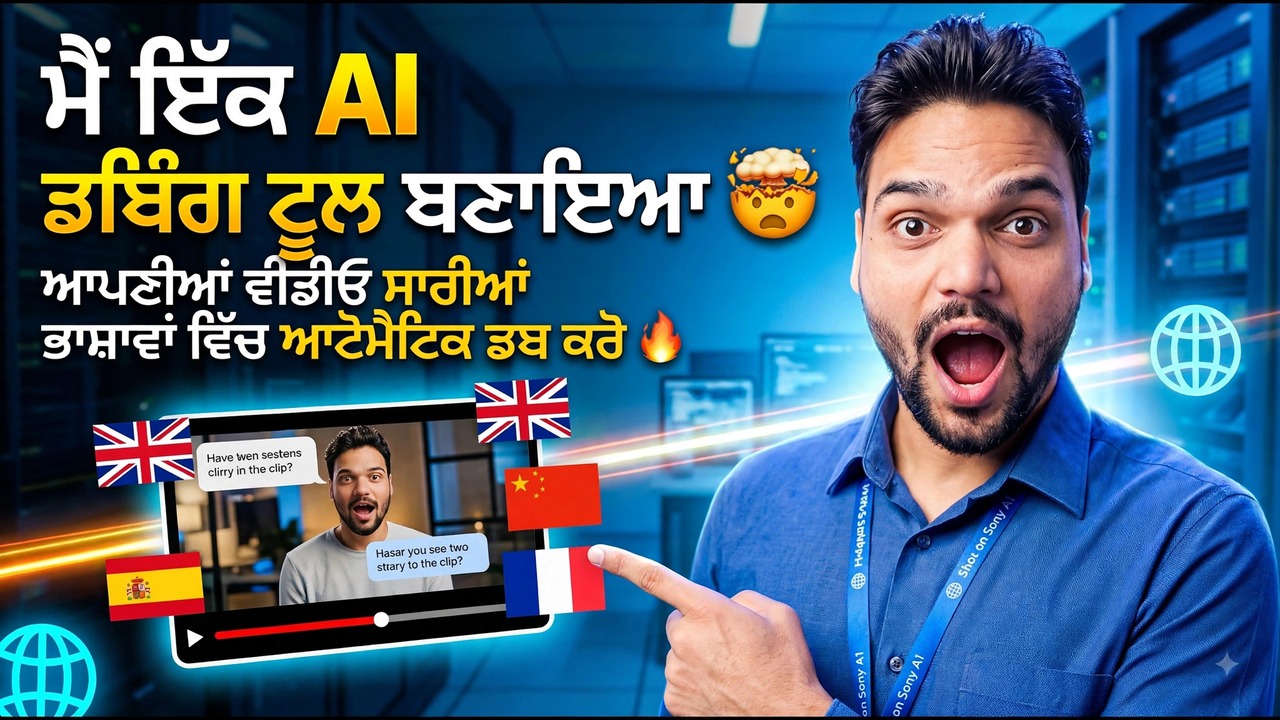 Main Ik AI Dubbing Tool Banaya 🤯 | Apni Videos Nu Har Bhasha Vich Automatically Dub Karo 🔥