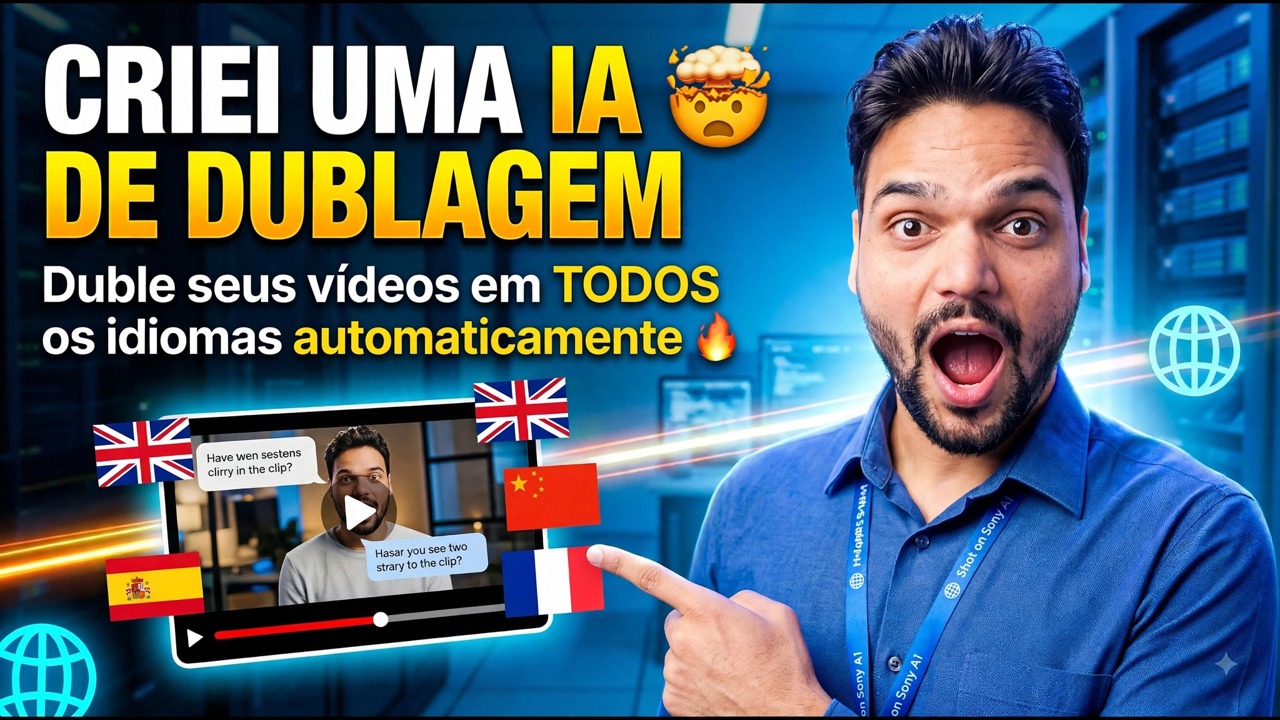 Criei uma Ferramenta de Dublagem por IA 🤯 | Duble Seus Vídeos em TODOS os Idiomas Automaticamente 🔥