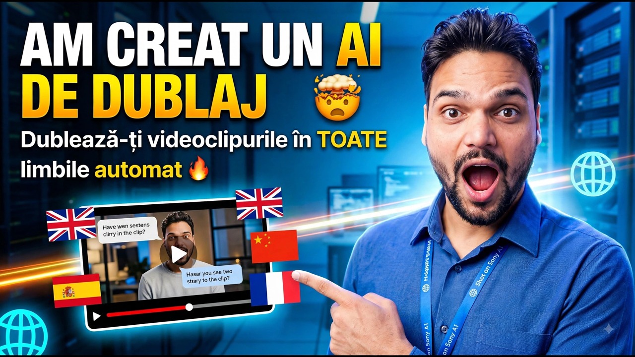 Am creat o unealtă AI de dublaj 🤯 | Dublează-ți videoclipurile în TOATE limbile automat 🔥