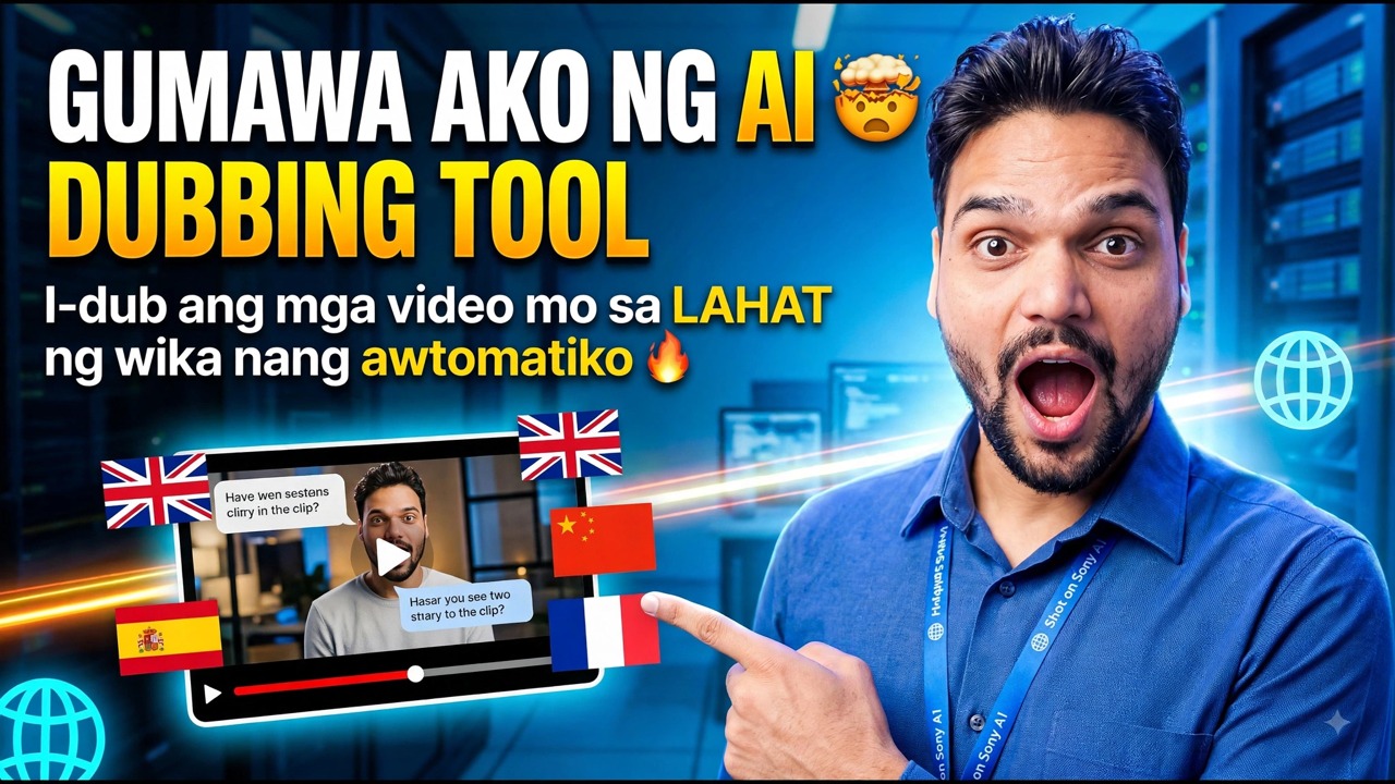 Gumawa Ako ng AI Dubbing Tool 🤯 | I-dub ang Iyong mga Video sa LAHAT ng Wika nang Awtomatiko 🔥