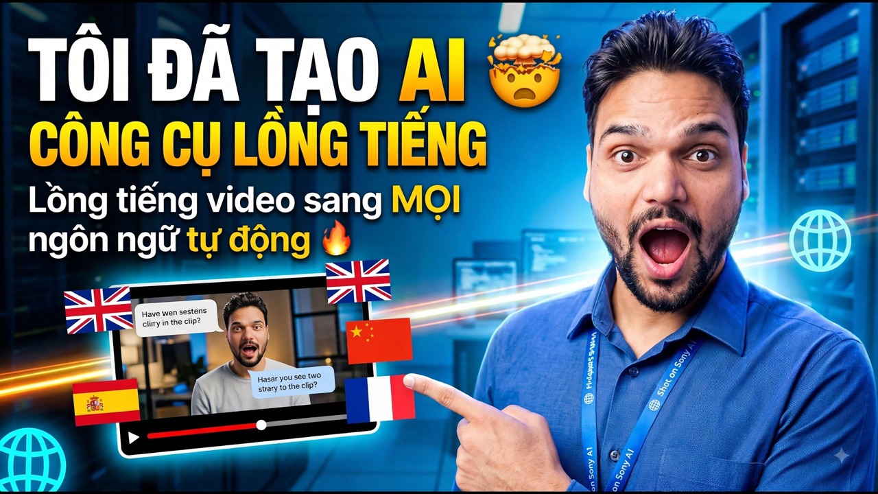 Tôi Đã Xây Dựng Một Công Cụ Lồng Tiếng AI 🤯 | Tự Động Lồng Tiếng Video Sang MỌI Ngôn Ngữ 🔥