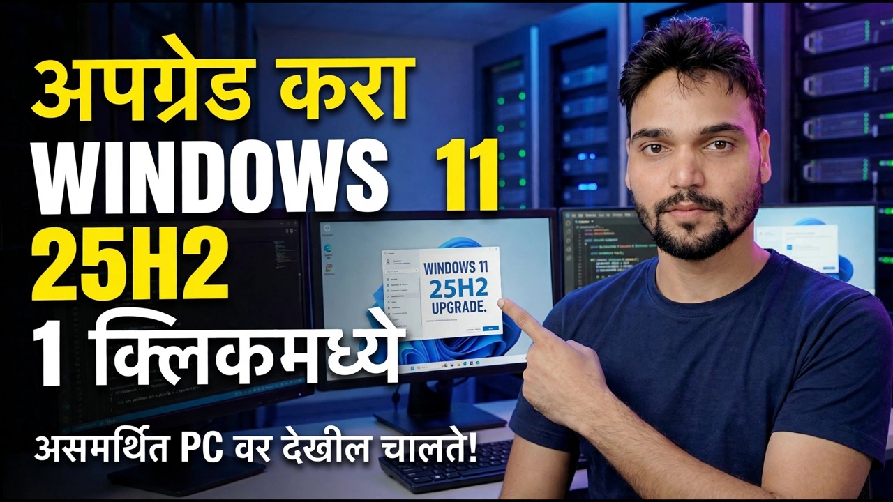 1 क्लिकमध्ये Windows 11 25H2 वर अपग्रेड करा