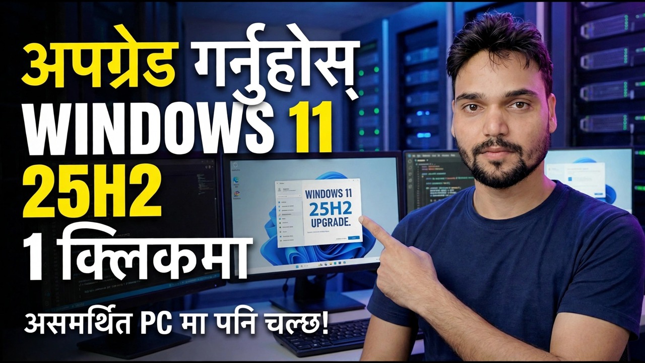 १ क्लिकमा Windows 11 25H2 मा अपग्रेड गर्नुहोस्