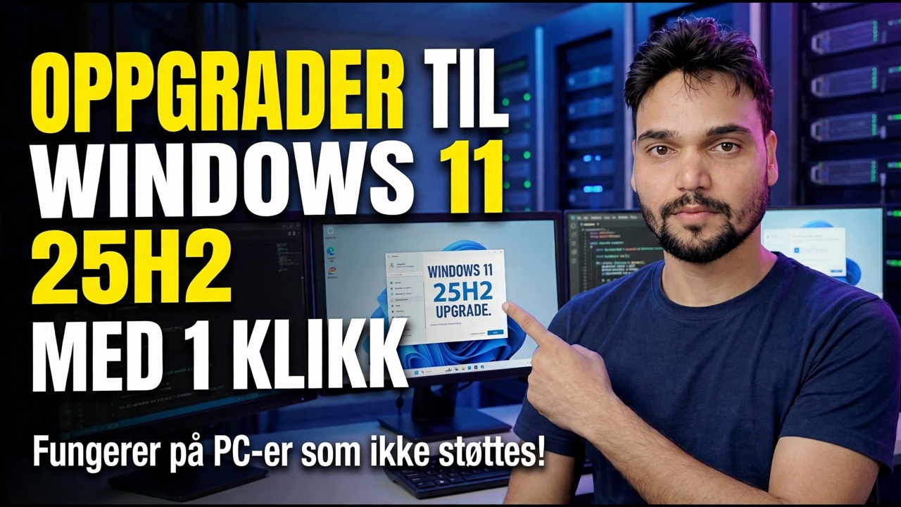 Oppgrader til Windows 11 25H2 med 1 klikk