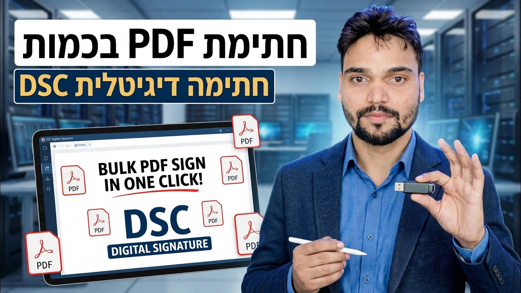 כניסה ל-PDF בכמות גדולה בלחיצה אחת 😳 טריק חתימה דיגיטלית של DSC!