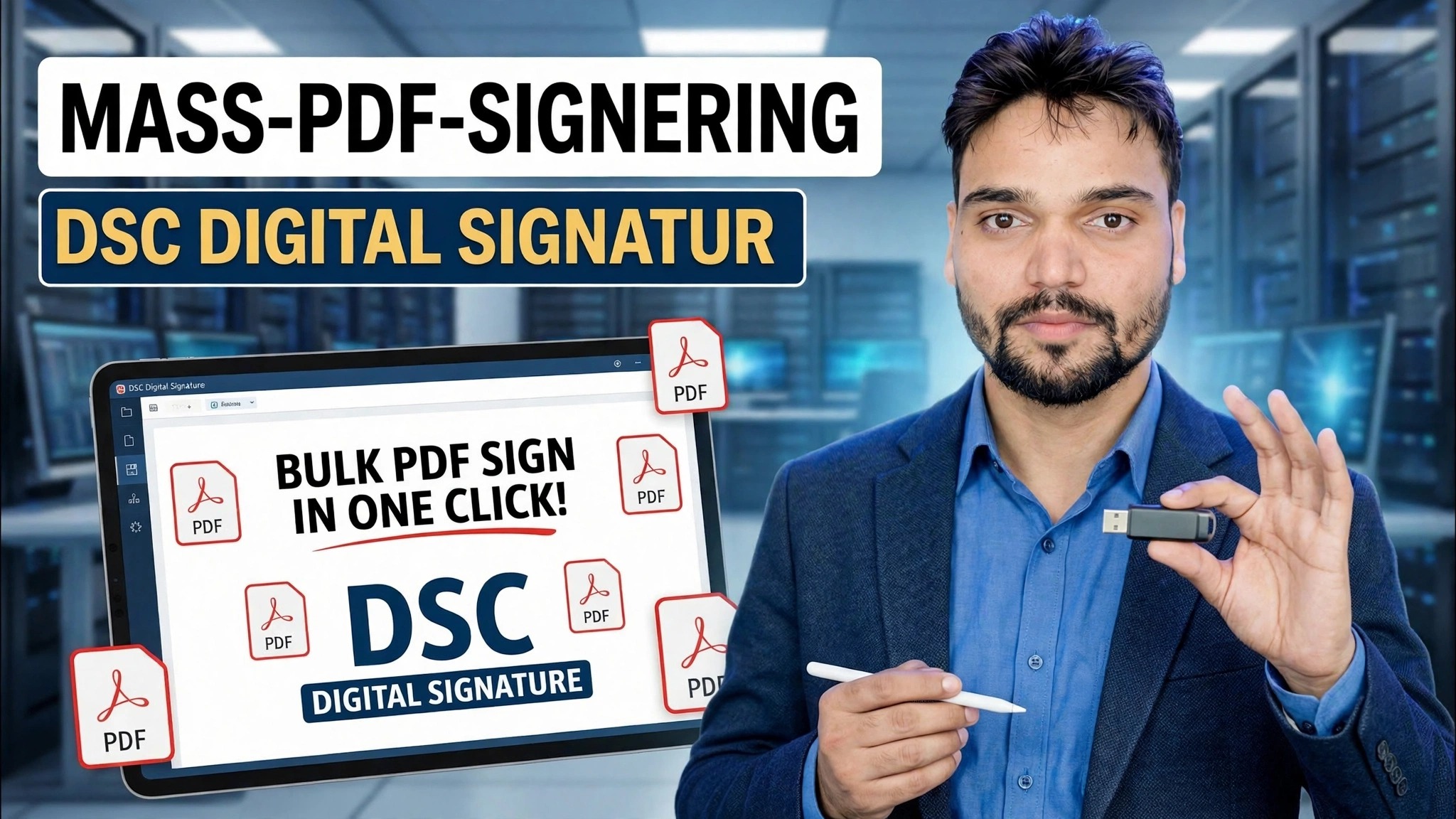 Bulk PDF Logga in med ett klick 😳 DSC Digital Signatur Trick!