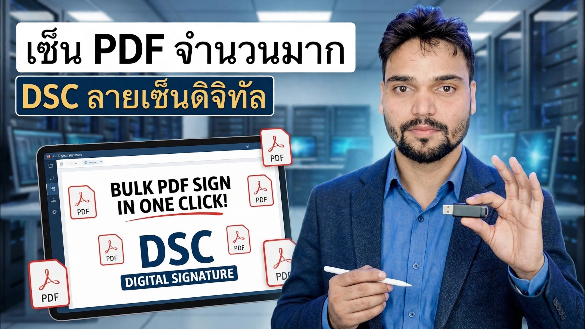 ลงชื่อเข้าใช้ PDF จำนวนมากในคลิกเดียว 😉 เคล็ดลับลายเซ็นดิจิทัล DSC!
