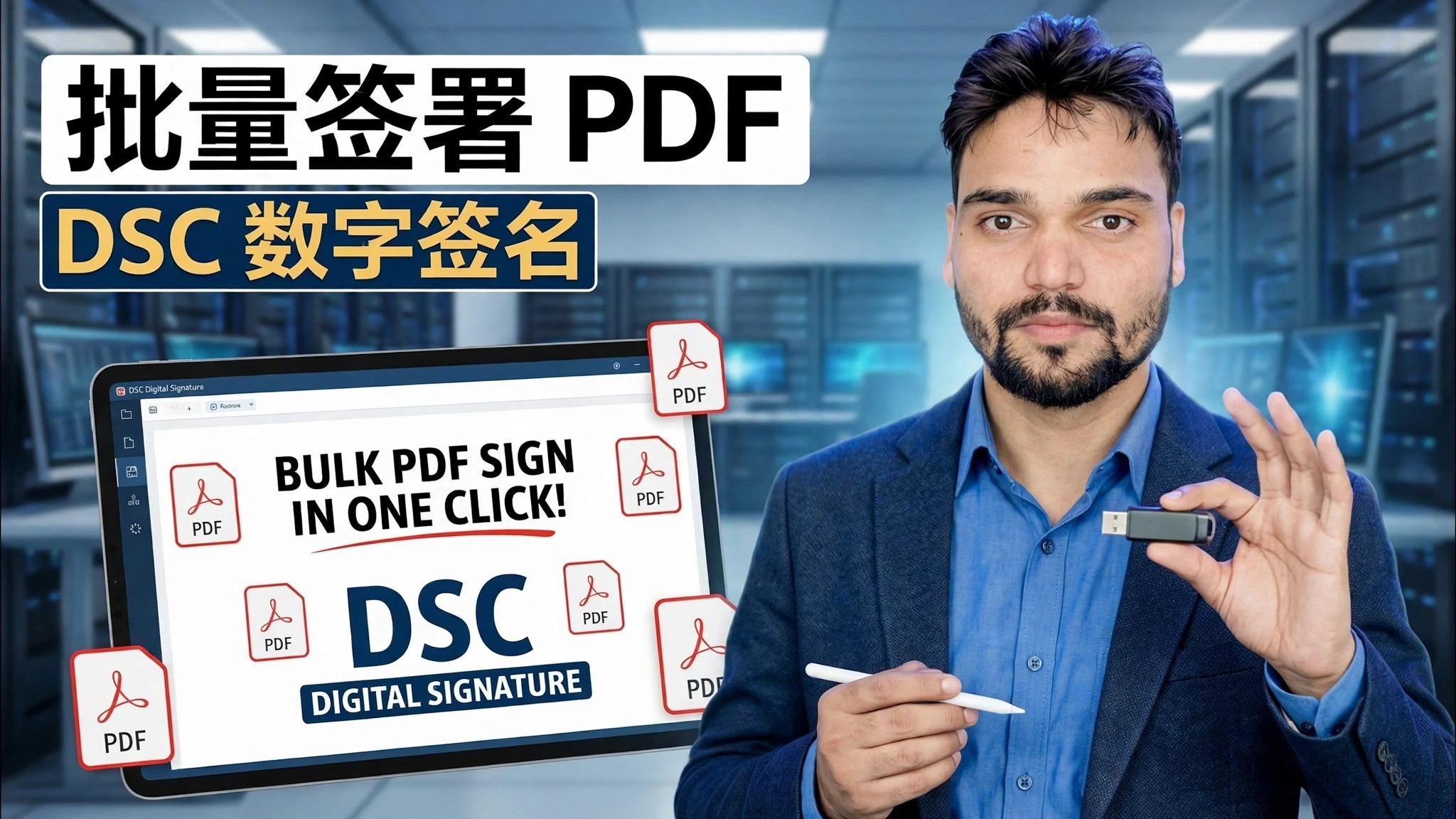 批量 PDF 一键登录 😳 DSC 数字签名技巧！