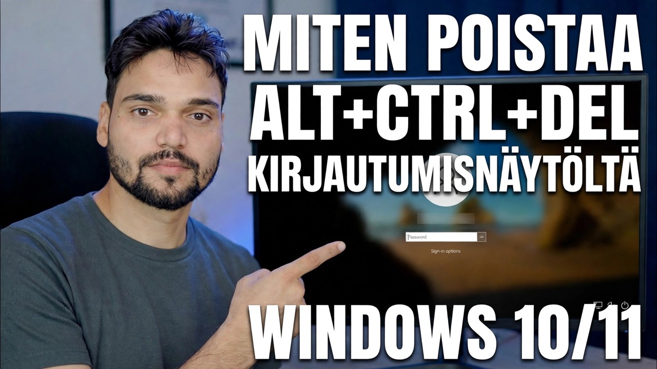 Poista näytön lukitus käytöstä Ctrl Alt Del 🔧 Vaiheittainen opas