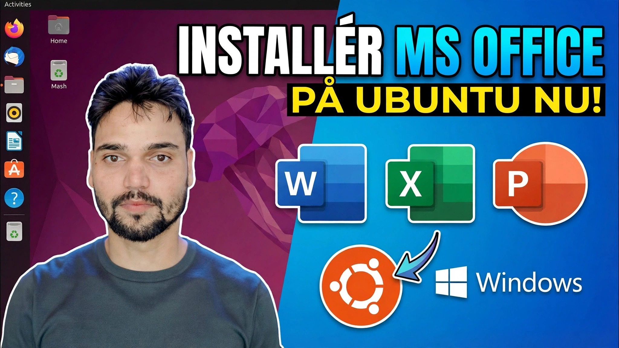 Installer Microsoft Office på Ubuntu på 1 minut 😳 Brug vin