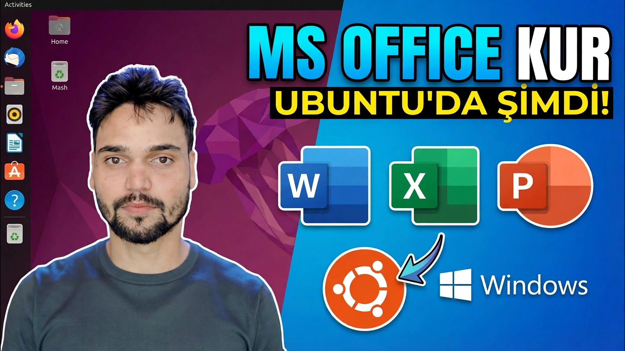 Microsoft Office'i Ubuntu'ya 1 Dakikada Kurun 😳 Wine Kullanarak
