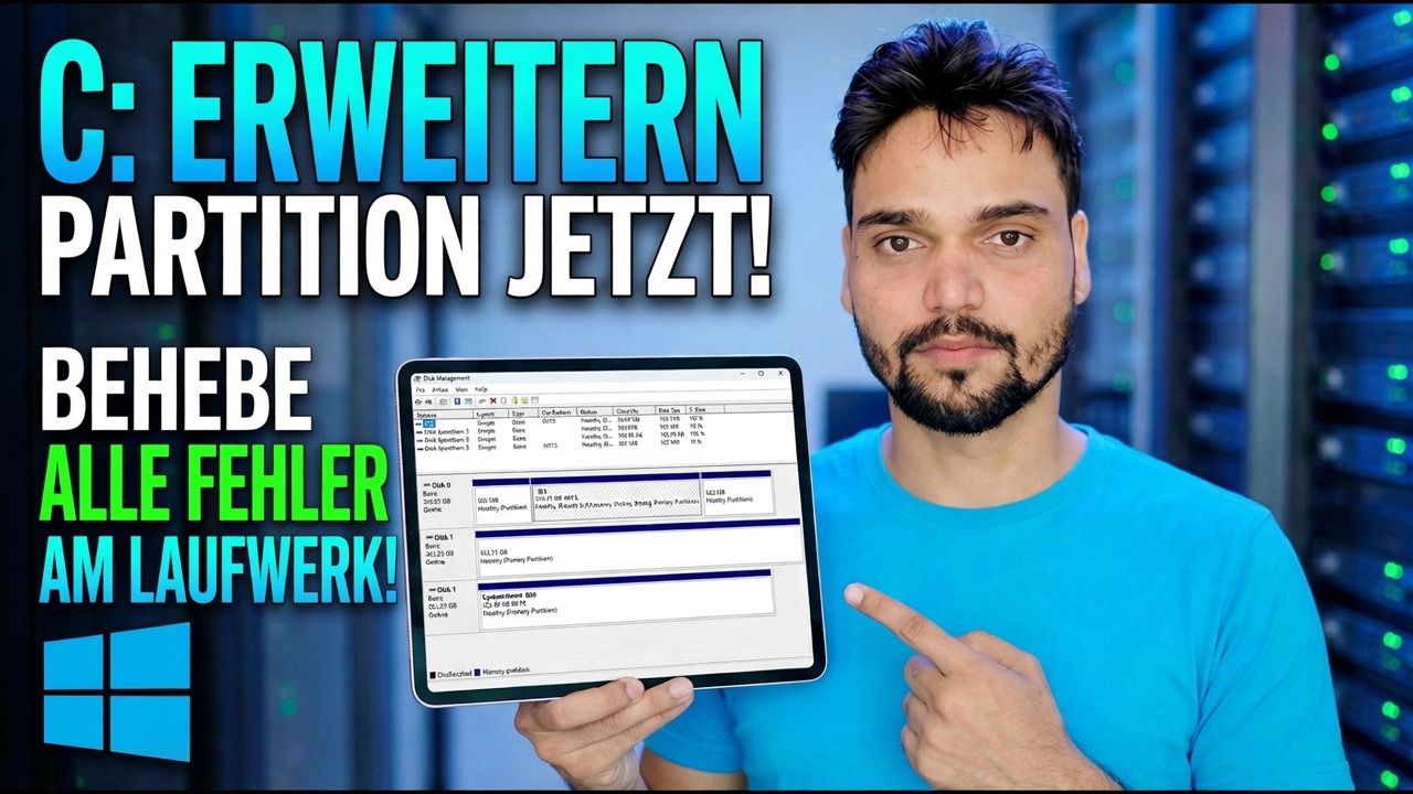 Behebung von geringem Speicherplatz – Partition erweitern