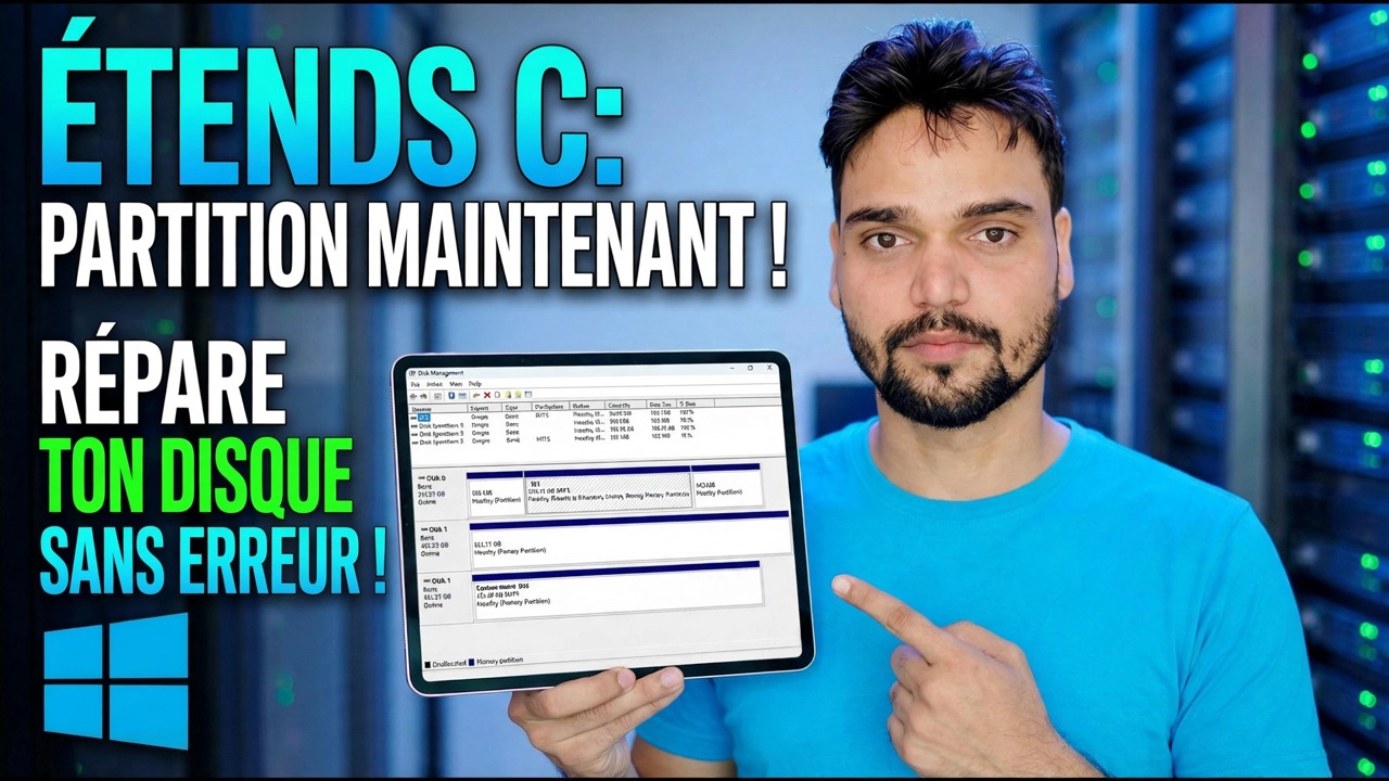 Réparer l'espace disque faible - Étendre la partition