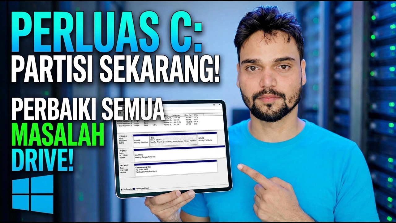Perbaiki Ruang Disk Rendah - Perluas Partisi