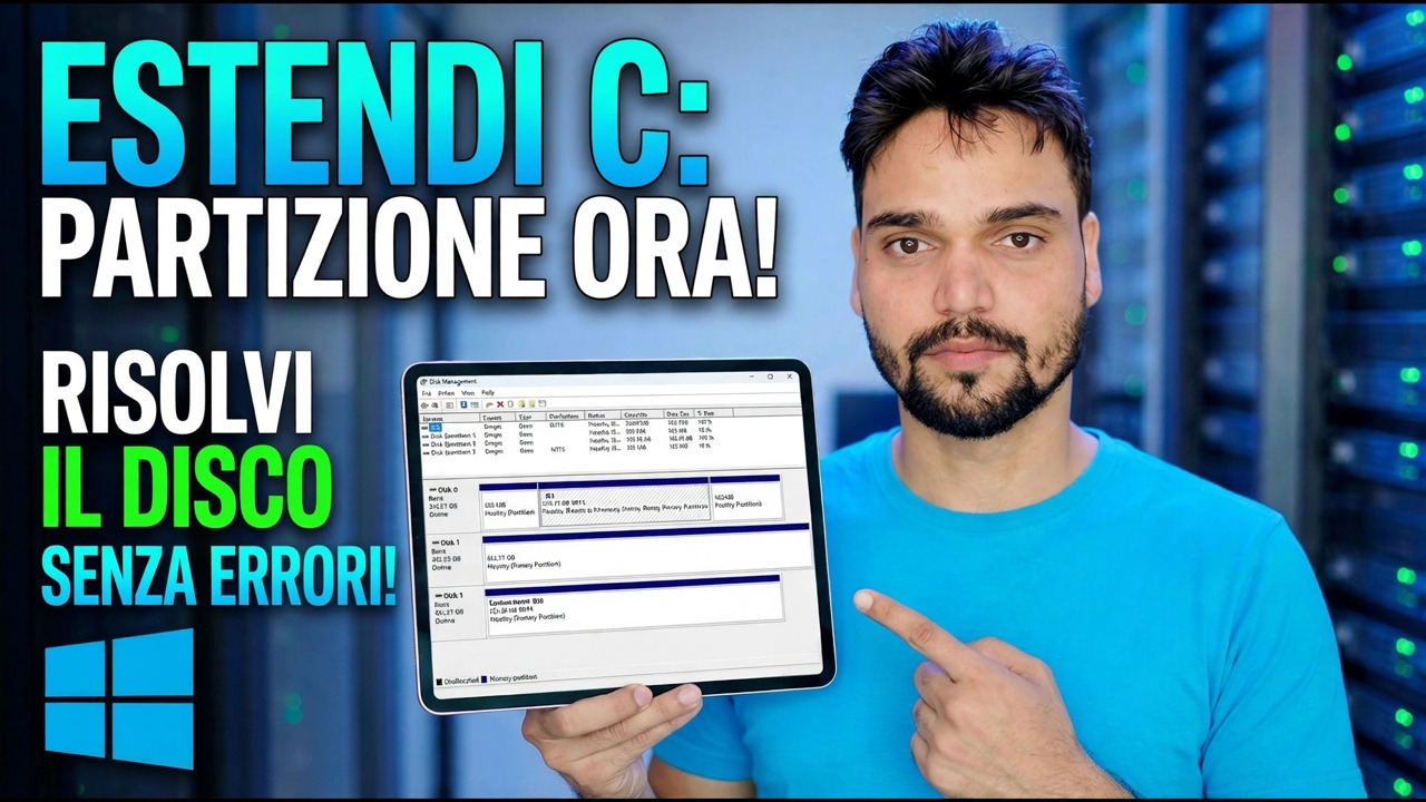 Correggi lo spazio su disco insufficiente: estendi la partizione