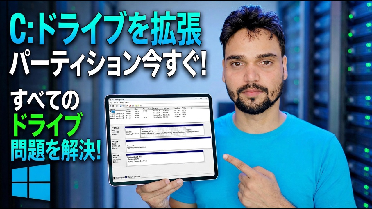 ディスク容量不足の修正 - パーティションの拡張