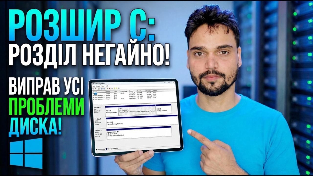Виправте недостатній простір на диску - розширте розділ
