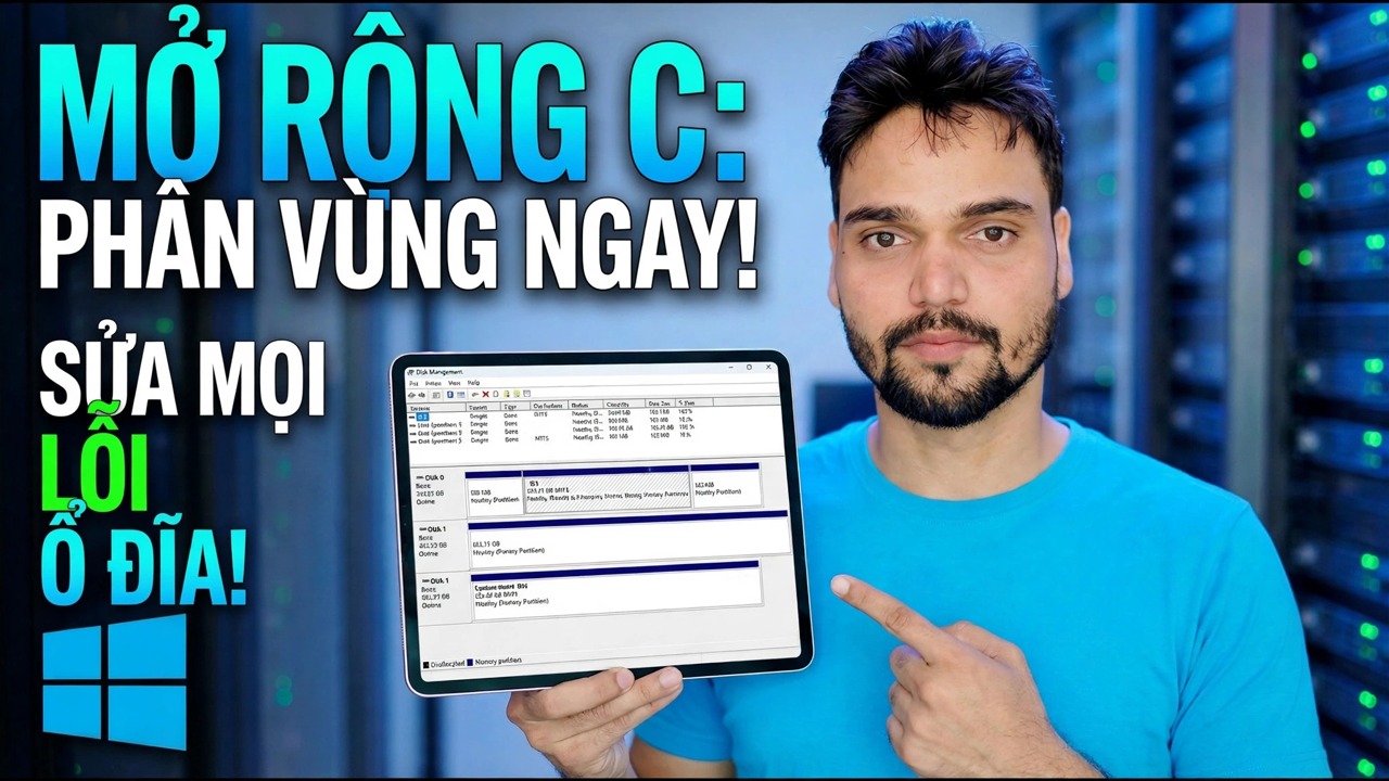 Khắc phục dung lượng ổ đĩa thấp - Mở rộng phân vùng