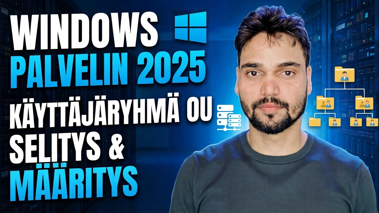 Active Directory OU, käyttäjien ja ryhmien luominen