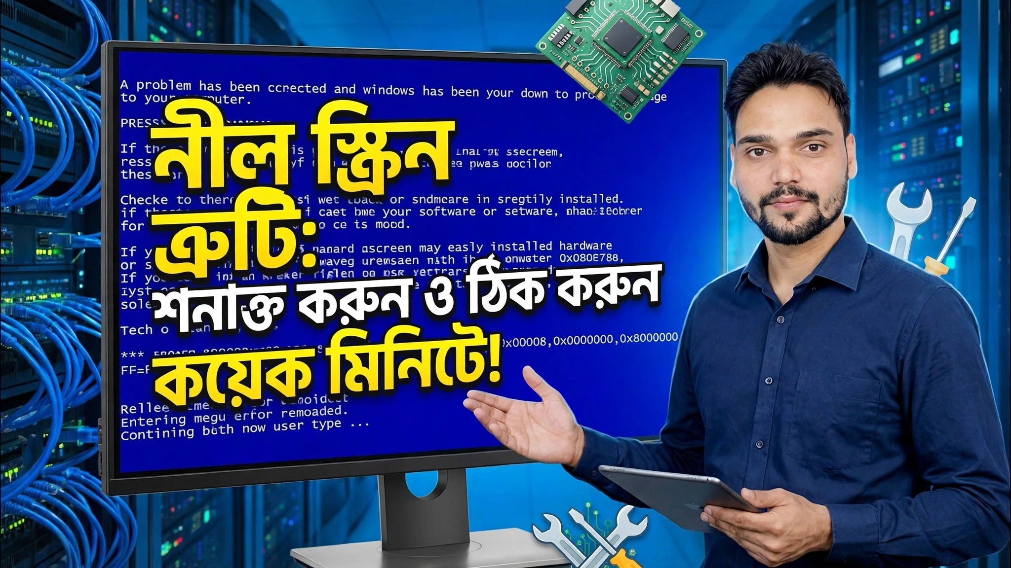 নীল স্ক্রীন ত্রুটি 😳 সনাক্ত করুন এবং মিনিটে ঠিক করুন (আসল পদ্ধতি)
