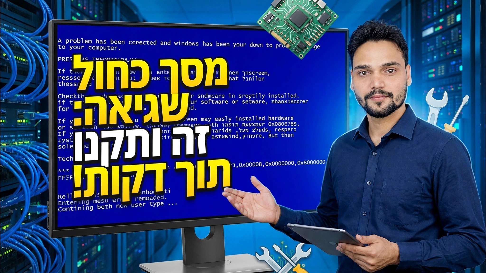 שגיאת מסך כחול 😳 זיהוי ותיקון תוך דקות (שיטה אמיתית)