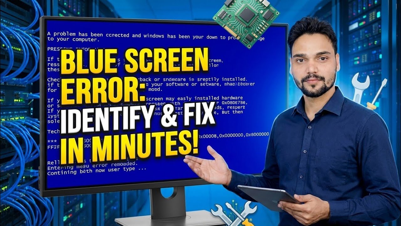 ब्लू स्क्रीन त्रुटि 😳 मिनटों में पहचानें और ठीक करें (वास्तविक विधि)