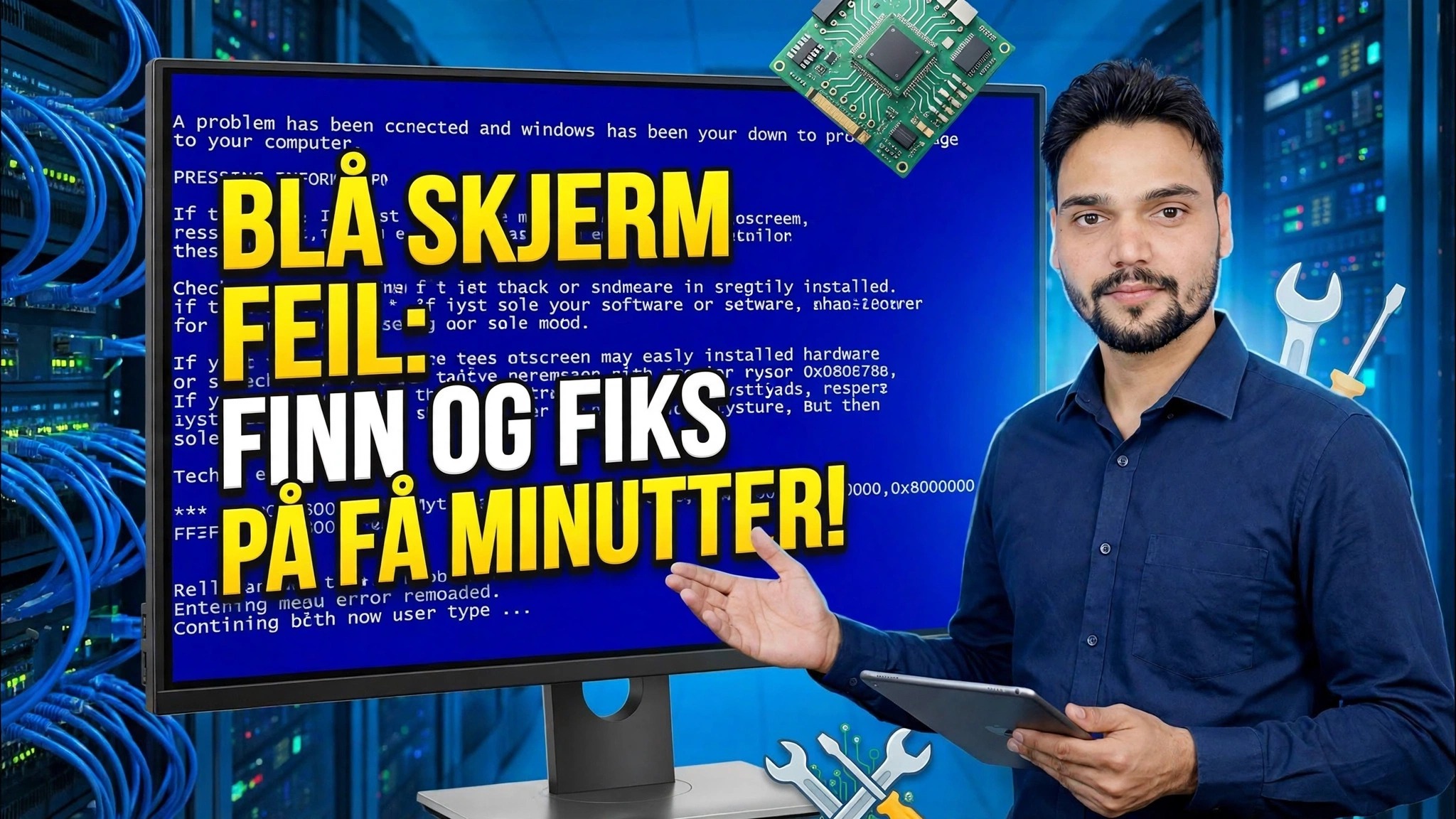 Blåskjermfeil 😳 Identifiser og fiks på få minutter (ekte metode)