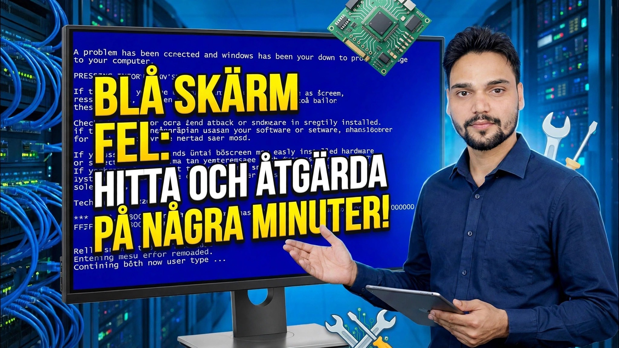 Blå skärmfel 😳 Identifiera och åtgärda på några minuter (riktig metod)
