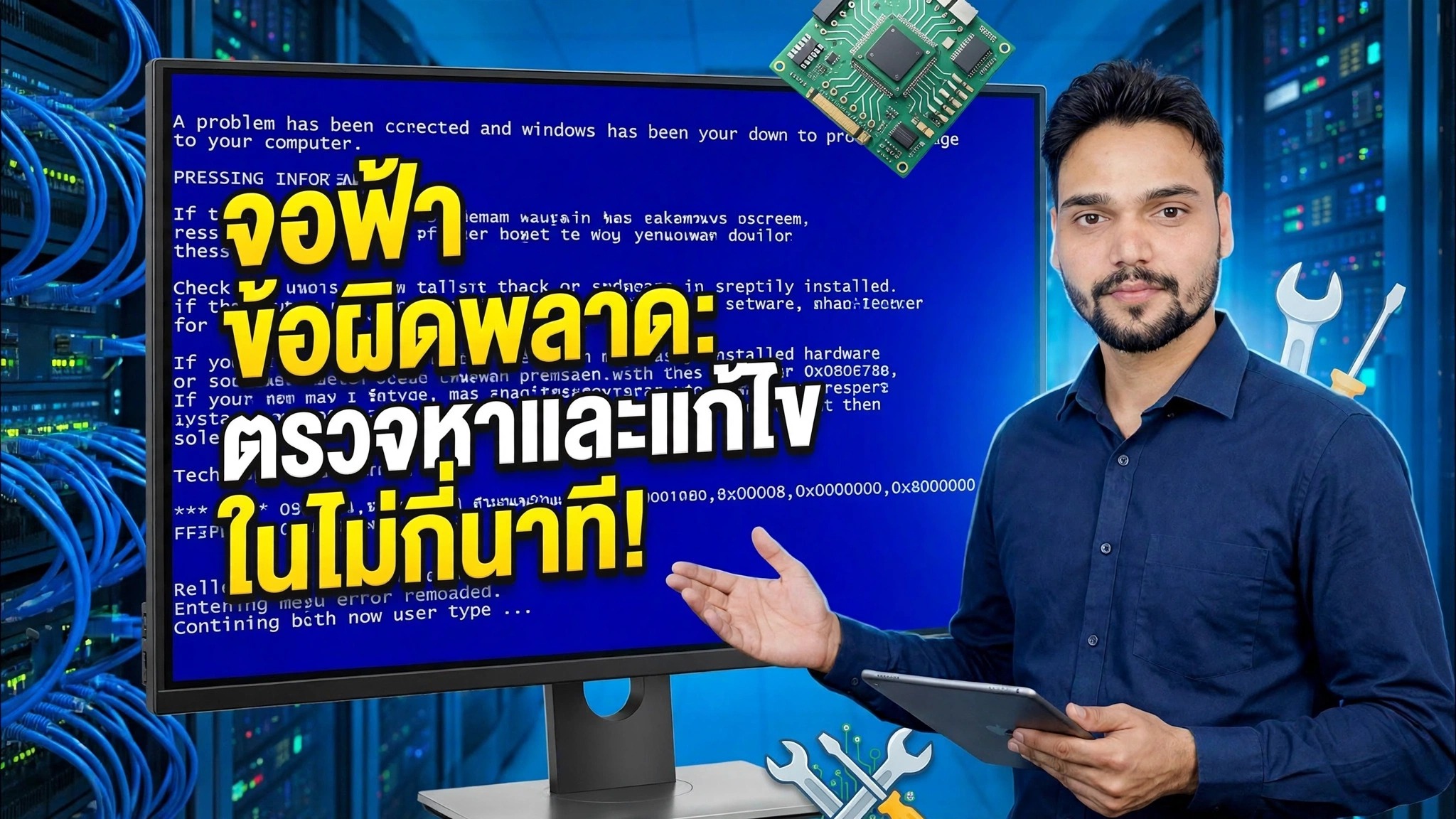 ข้อผิดพลาดหน้าจอสีน้ำเงิน 😳 ระบุและแก้ไขในไม่กี่นาที (วิธีการจริง)