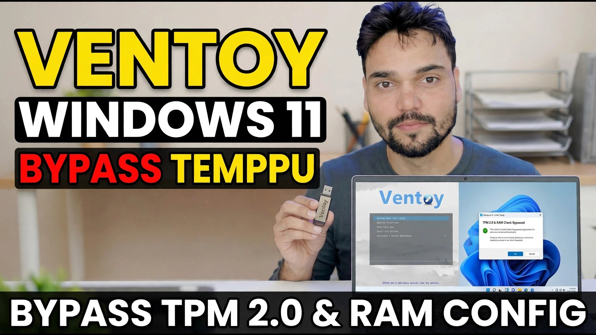 Ventoy Windows 11:n ohitustemppu 😳 Rufus Ki Zarurat Nahi!