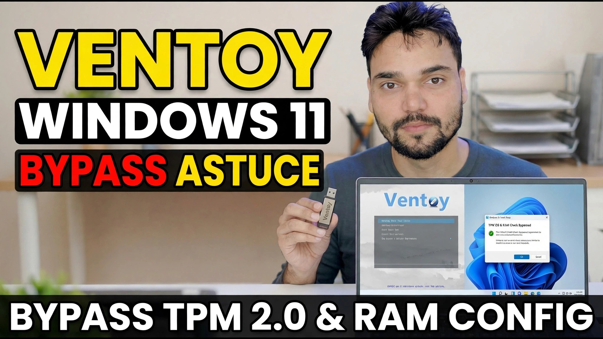 Astuce de contournement de Ventoy Windows 11 😳 Rufus Ki Zarurat Nahi !