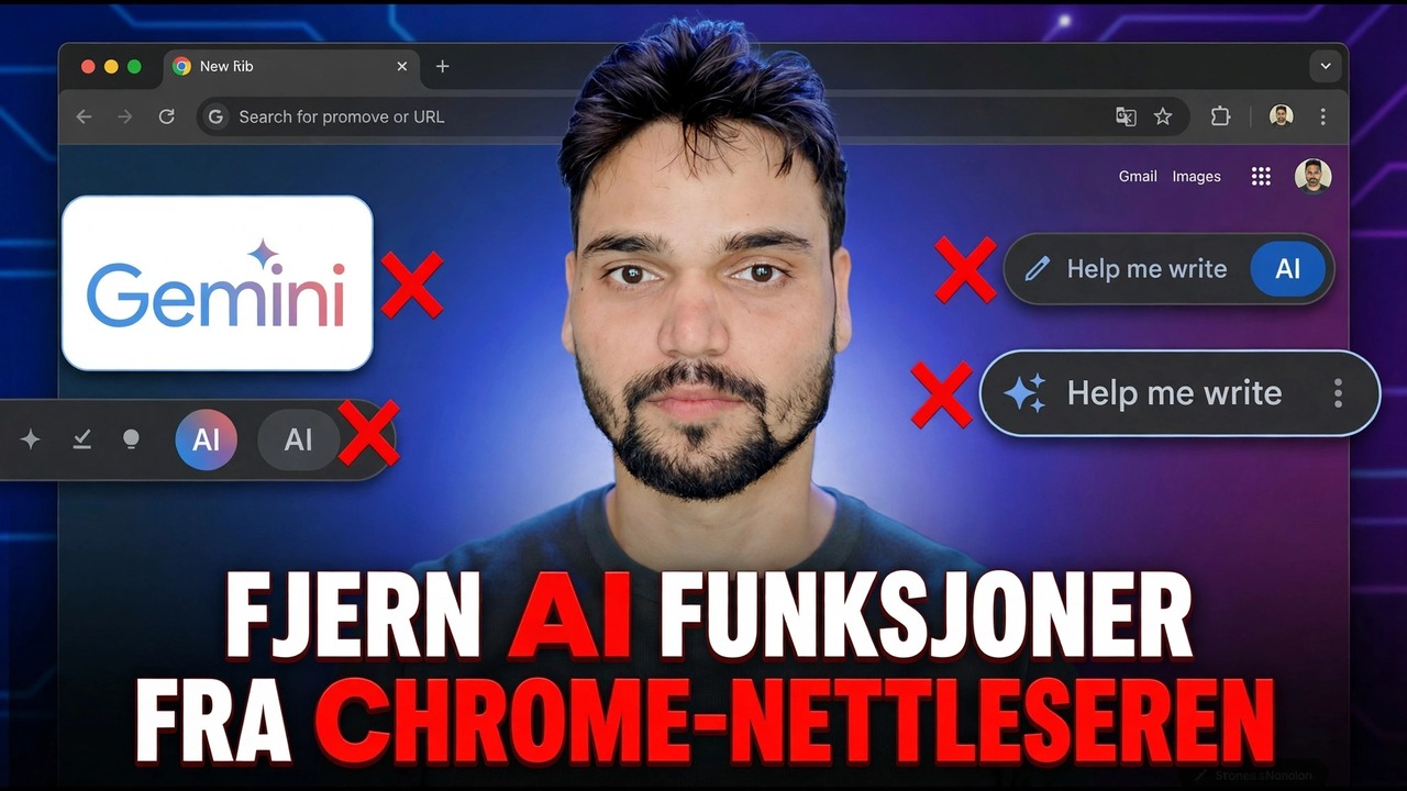 Deaktiver Google Chrome AI-funksjoner