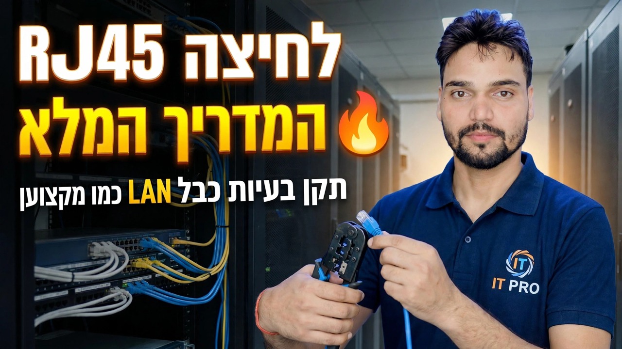 מדריך מלא ל-RJ45 Crimping 🔥 תקן בעיות בכבל LAN כמו מקצוען