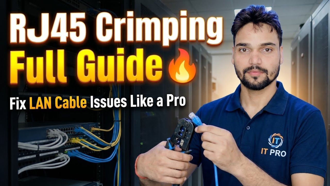 आरजे45 क्रिम्पिंग पूर्ण गाइड 🔥 एक पेशेवर की तरह लैन केबल की समस्याओं को ठीक करें