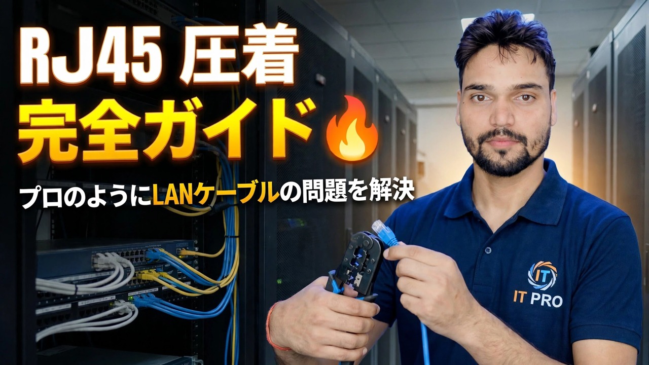 RJ45 圧着完全ガイド 🔥 LAN ケーブルの問題をプロのように解決する