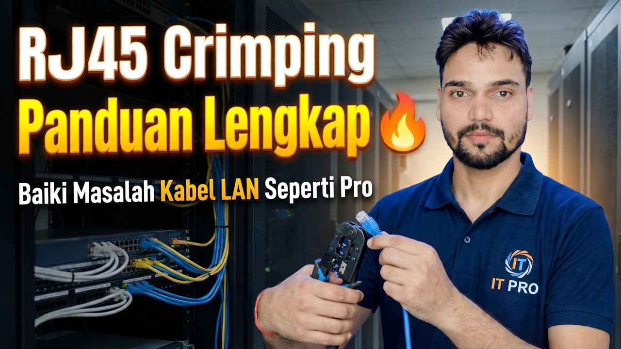 Panduan Penuh Crimping RJ45 🔥 Selesaikan Isu Kabel LAN Seperti Pro