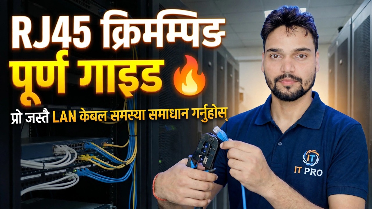 RJ45 Crimping Full Guide 🔥 LAN केबल समस्याहरू प्रो जस्तै समाधान गर्नुहोस्