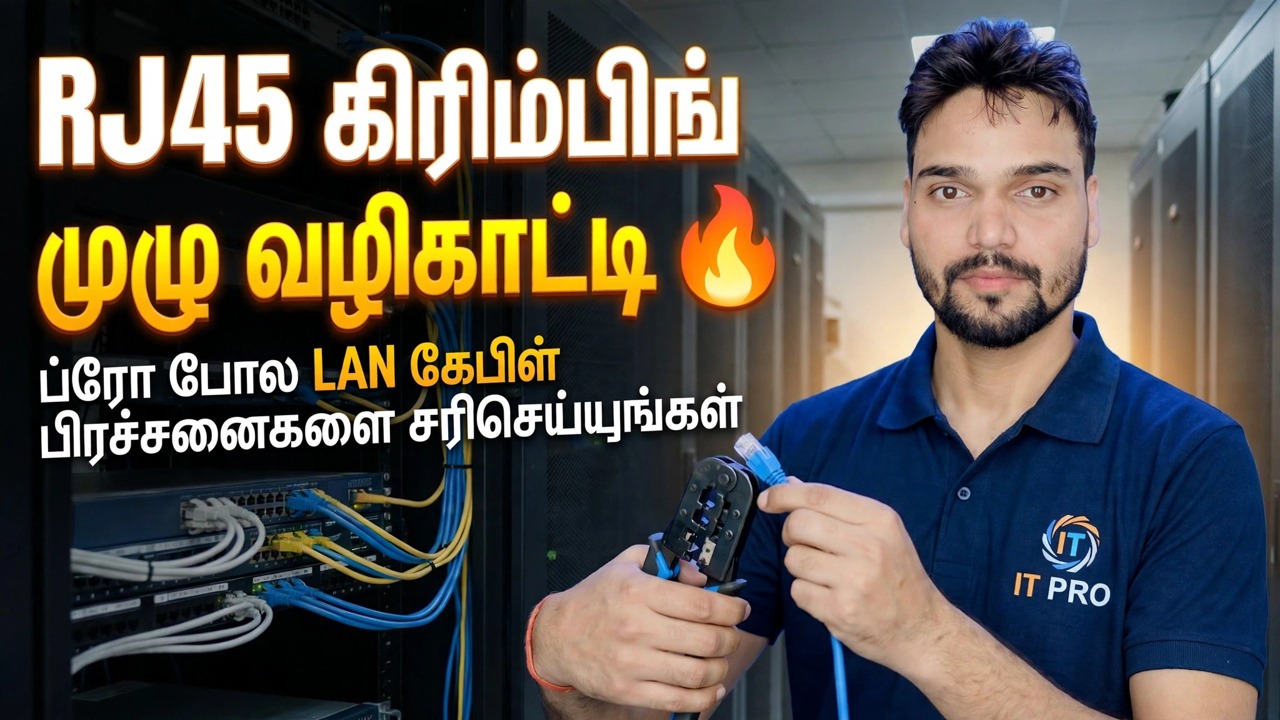 RJ45 Crimping Full Guide 🔥 LAN கேபிள் சிக்கல்களை ஒரு ப்ரோ போல சரி