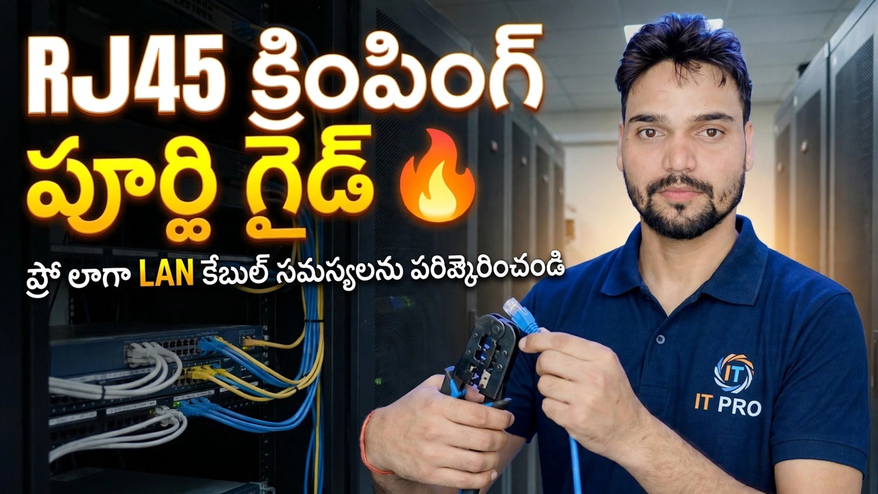RJ45 Crimping Full Guide 🔥 LAN కేబుల్ సమస్యలను ప్రో లాగా పరిష్కరించండి