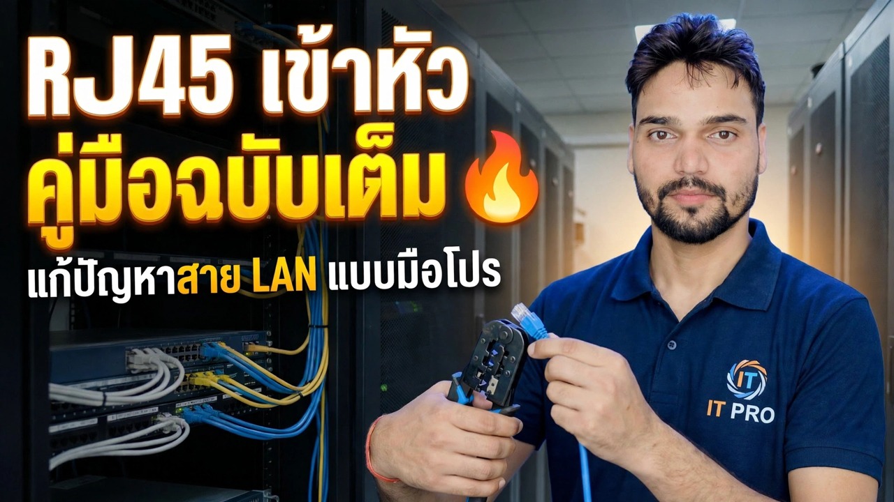 คู่มือการจีบ RJ45 ฉบับเต็ม 🔥 แก้ไขปัญหาสาย LAN อย่างมืออาชีพ